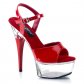 červené sandály na podpatku Captiva-609rc - Velikost 43