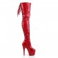 červené dámské latexové kozačky nad kolena Adore-3063-r - Velikost 43