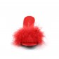 červené dámské erotické pantoflíčky Amour-03-rsat - Velikost 45