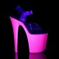 růžové extra vysoké UV boty na platformě s glitry Flamingo-808uvg-cnhpg - Velikost 35