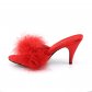červené dámské erotické pantoflíčky Amour-03-rsat - Velikost 42