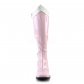 dámské růžové latexové kozačky pod kolena Gogo-306-bpw - Velikost 38