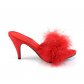 červené dámské erotické pantoflíčky Amour-03-rsat - Velikost 37
