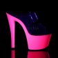 růžové vysoké dámské UV pantofle na platformě Sky-302uv-cnhp - Velikost 38