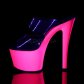 růžové vysoké dámské UV pantofle na platformě Sky-302uv-cnhp - Velikost 38