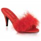 červené dámské erotické pantoflíčky Amour-03-rsat - Velikost 35