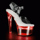 průhledné svítící dámské sandály na platformě Flashdance-708-c - Velikost 39