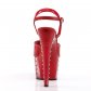 červené dámské vysoké sandálky s kamínky Adore-709vlrs-r - Velikost 35