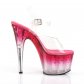 dámské růžové vysoké sandálky s kamínky Stardust-708t-cpnc - Velikost 36