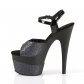 černé vysoké dámské sandály s glitry Adore-709-2g-bg - Velikost 35