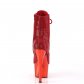vysoké červené kotníkové kozačky s kamínky Adore-1020chrs-rrch - Velikost 42