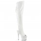 bílé dámské kozačky nad kolena Adore-3019-wpu - Velikost 36