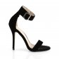 černé dámské sandálky Amuse-10-bvel - Velikost 46