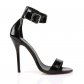 černé dámské lakované sandálky Amuse-10-b - Velikost 35