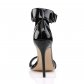 černé dámské lakované sandálky Amuse-10-b - Velikost 43