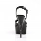 černé sandály na podpatku Captiva-609blk - Velikost 38