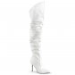 dámské bílé kozačky nad kolena Classique-3011-wpu - Velikost 40
