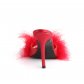dámské červené pantoflíčky s labutěnkou Classique-01f-rpuf - Velikost 38