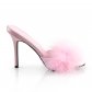 dámské růžové pantoflíčky s labutěnkou Classique-01f-bppuf - Velikost 42