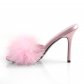 dámské růžové pantoflíčky s labutěnkou Classique-01f-bppuf - Velikost 41