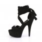 černé šněrovací dámské sandály Delight-679-bfs - Velikost 40
