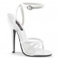 bílé sandálky na vysokém jehlovém podpatku Domina-108-w - Velikost 44