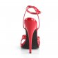 červené sandálky na vysokém jehlovém podpatku Domina-108-r - Velikost 40