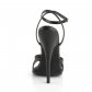černé sandálky na vysokém jehlovém podpatku Domina-108-bpu - Velikost 45