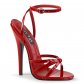 červené sandálky na vysokém jehlovém podpatku Domina-108-r - Velikost 46