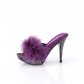 dámské fialové erotické pantofle s kamínky Elegant-401f-pppu - Velikost 38
