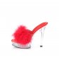 dámské červené erotické pantofle Majesty-501-8-rpuc - Velikost 37