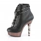 černé dámské kotníkové boty Muerto-1001-bpupwch - Velikost 40