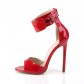 červené sandálky na jehlovém podpatku Sexy-19-r - Velikost 40