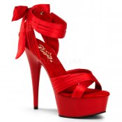 červené saténové sandály Delight-668-rsa