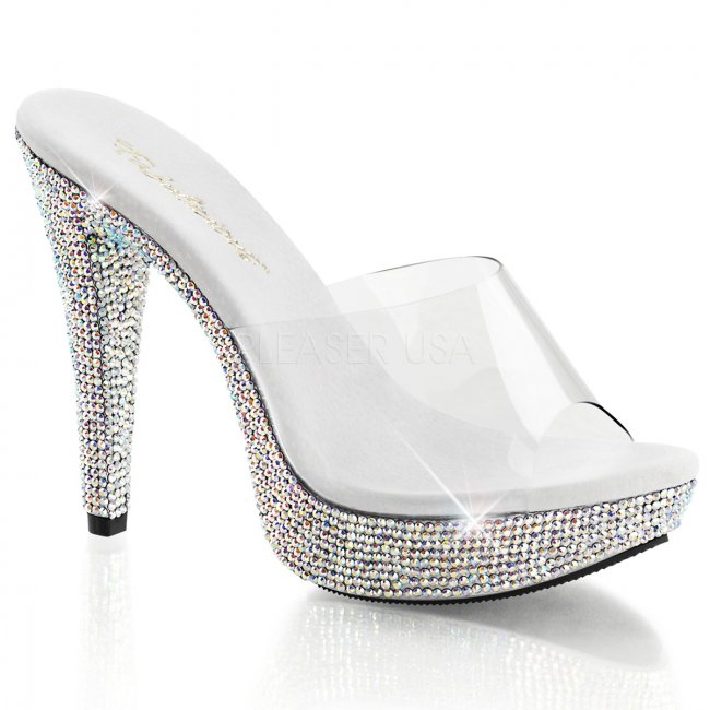 luxusní dámské pantoflíčky na podpatku Cocktail-501dm-csmrs - Velikost 35