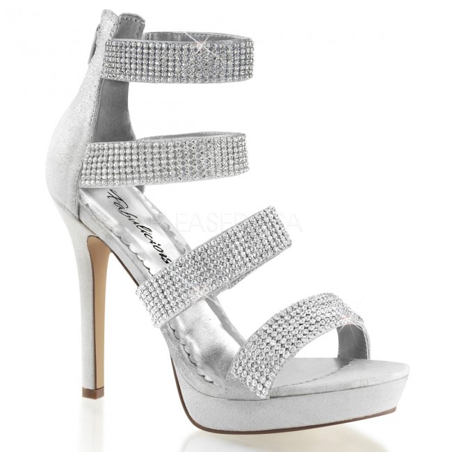 stříbrné luxusní sandály Lumina-30-sf - Velikost 38