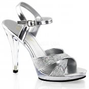 stříbrné dámské páskové sandály Flair-419g-sc