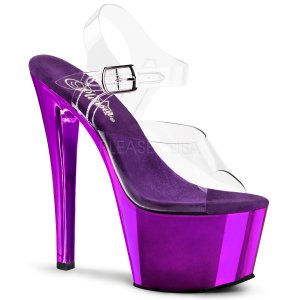 vysoké fialové boty na podpatku Sky-308-cppch