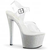 stříbrné třpytivé sandálky Sky-308mg-cs