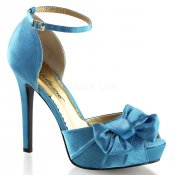 modré saténové sandálky Lumina-36-blusa