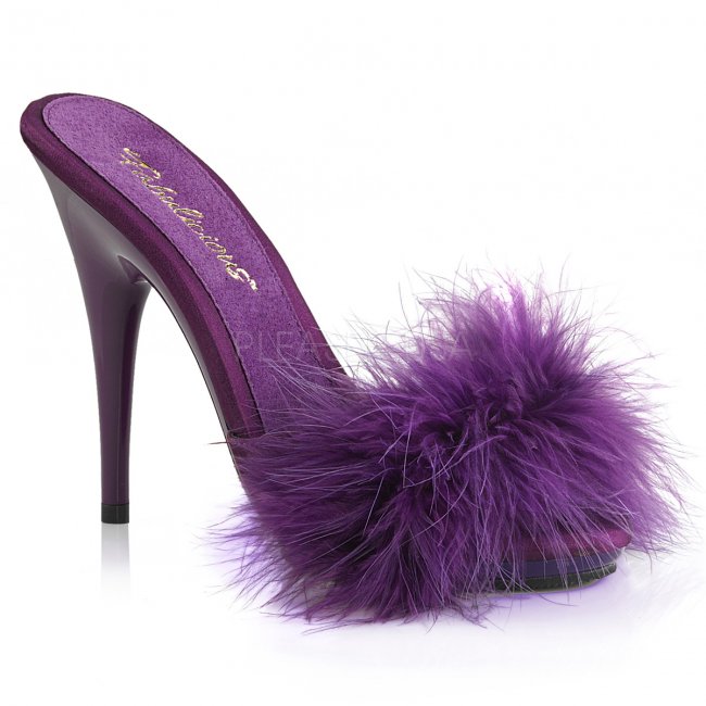 fialové erotické boty s labutěnkou Poise-501f-ppsa - Velikost 40