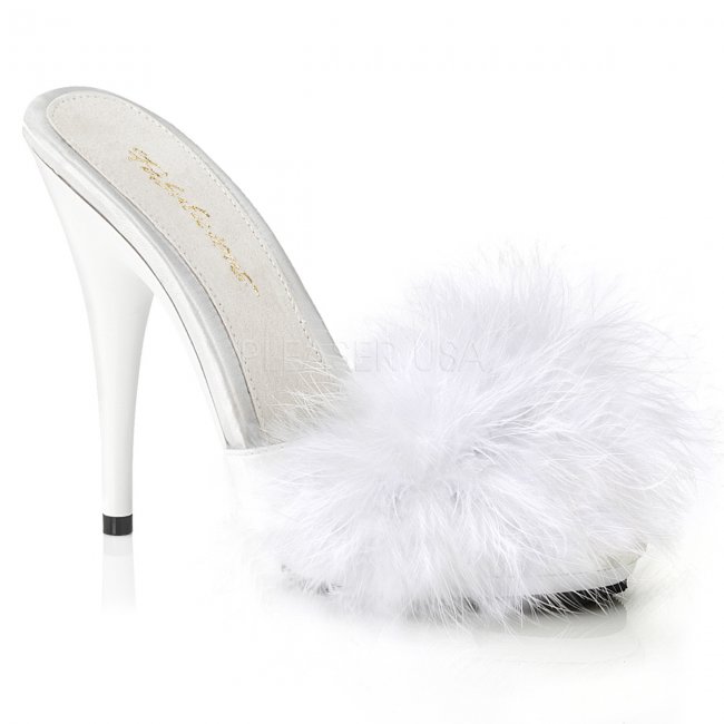 bílé erotické boty s labutěnkou Poise-501f-wsa - Velikost 42