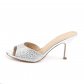 dámské stříbrné pantoflíčky Lucy-01-sgfa - Velikost 39