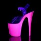 růžové extra vysoké UV boty na platformě s glitry Flamingo-808uvg-cnhpg - Velikost 42