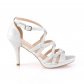 stříbrné dámské páskové sandálky Daphne-42-sfa - Velikost 36