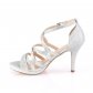 stříbrné dámské páskové sandálky Daphne-42-sfa - Velikost 36