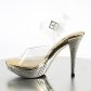 zlaté sandálky s kamínky Elegant-408-cgch - Velikost 40