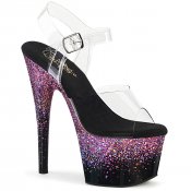 vysoké dámské fialové sandály s glitry Adore-708ss-cbppg