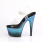 vysoké dámské modré sandály s glitry Adore-708ss-cbblug - Velikost 41
