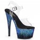 vysoké dámské modré sandály s glitry Adore-708ss-cbblug - Velikost 37